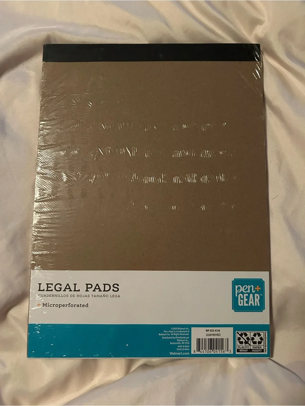 White Legal Pads with Decorative Blue Accent - 3 Pack